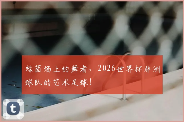 绿茵场上的舞者，2026世界杯非洲球队的艺术足球！